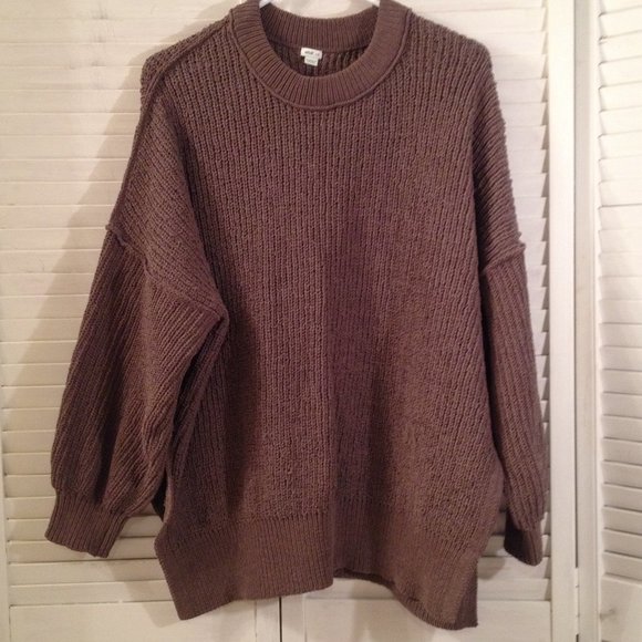 Aerie Sweaters - Aerie L Taupe Chunky Oversized Chenille Sweater